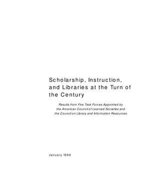 Cover image for Scholarship, Instruction, and Libraries at the Turn of the Century