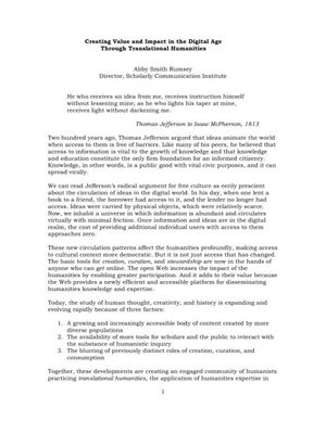 Cover image for Creating Value and Impact in the Digital Age Through Translational Humanities