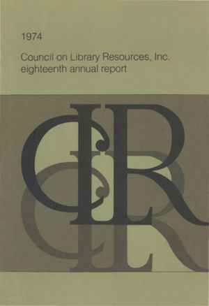 Cover image for 18th Annual Report for the Year Ending June 30, 1974