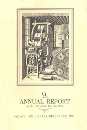 Cover image for 9th Annual Report for the period ending June 30, 1965