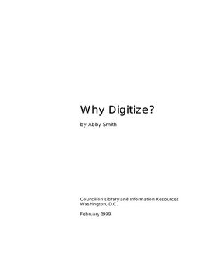 Cover image for Why Digitize?