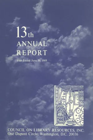 Cover image for 13th ANNUAL REPORT for the year ended June 30, 1969