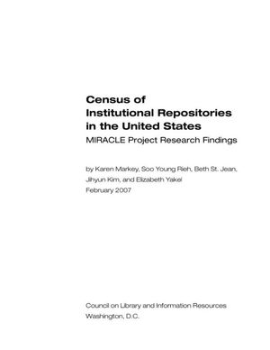 Cover image for Census of Institutional Repositories in the United States