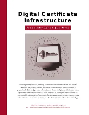 Cover image for Digital Certificate Infrastructure: Frequently Asked Questions