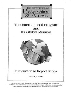Cover image for The International Program and Its Global Mission. Introduction to Report Series