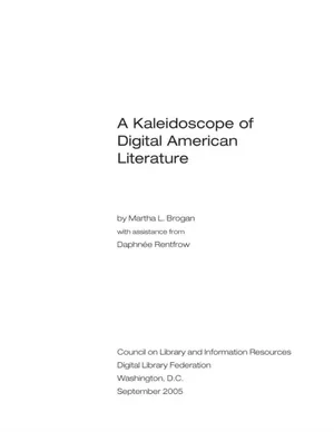 Cover image for A Kaleidoscope of Digital American Literature