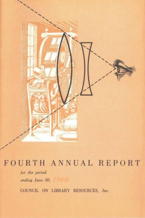 Cover image for FOURTH ANNUAL REPORT for the period ending June 30, 1960