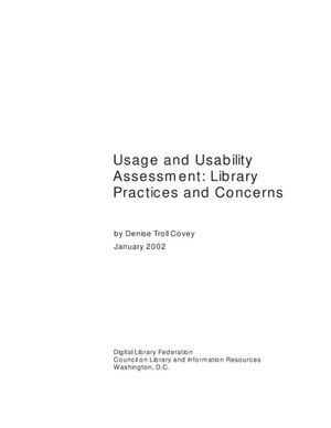 Cover image for Usage and Usability Assessment: Library Practices and Concerns