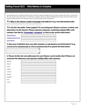 Cover image for Getting Found SEO - Web Metrics & Analytics Survey