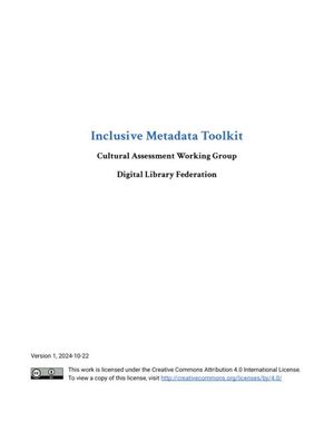 Cover image for Inclusive Metadata Toolkit