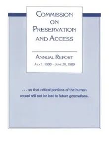 Cover image for COMMISSION ON PRESERVATION AND ACCESS: ANNUAL REPORT