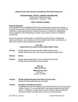 Cover image for INTERNATIONAL DIGITAL LIBRARY RESEARCH & DEVELOPMENT MEETING