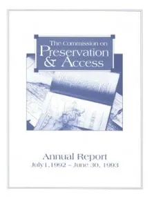 Cover image for 1992-1993 Annual Report