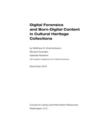 Cover image for Digital Forensics and Born-Digital Content in Cultural Heritage Collections