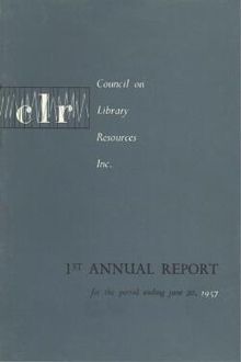 Cover image for 1st Annual Report For the period ending June 30, 1957