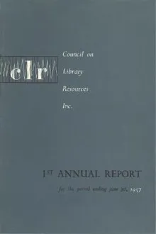 Cover image for 1st Annual Report For the period ending June 30, 1957